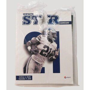 Dallas Cowboys Star Gameday Program Ezekiel Elliott Giants 9/11/16 Sealed